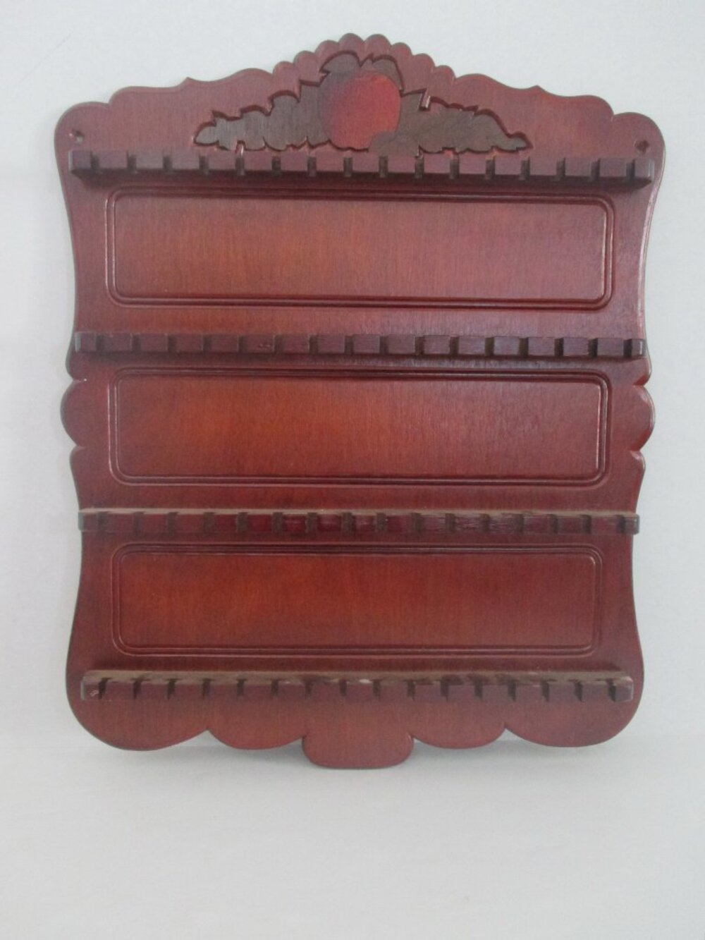 Spoon Rack Pressed Apple Design Scallops Farmhouse Cottagecore Decor